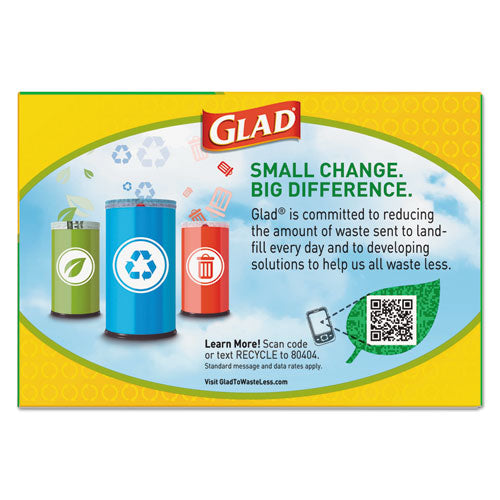 Glad® Tall Kitchen Blue Recycling Bags, 13 Gal, 0.9 Mil, 27.38" X 24", Translucent Blue, 45-box freeshipping - TVN Wholesale