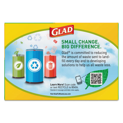 Glad® Recycling Tall Kitchen Drawstring Trash Bags, 13 Gal, 0.9 Mil, 24" X 27.38", Clear, 180-carton freeshipping - TVN Wholesale
