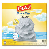 Glad® Odorshield Tall Kitchen Drawstring Bags, 13 Gal, 0.72 Mil, 24" X 27.38", White, 80-box freeshipping - TVN Wholesale