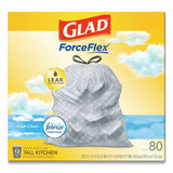 Glad® Odorshield Tall Kitchen Drawstring Bags, 13 Gal, 0.72 Mil, 24" X 27.38", White, 240-carton freeshipping - TVN Wholesale