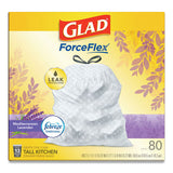 Glad® Odorshield Tall Kitchen Drawstring Bags, 13 Gal, 0.95 Mil, 24" X 27.38", White, 80-box freeshipping - TVN Wholesale