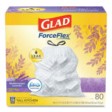 Glad® Odorshield Tall Kitchen Drawstring Bags, 13 Gal, 0.95 Mil, 24" X 27.38", White, 80-box freeshipping - TVN Wholesale