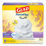 Glad® Odorshield Tall Kitchen Drawstring Bags, 13 Gal, 0.95 Mil, 24" X 27.38", White, 240-carton freeshipping - TVN Wholesale