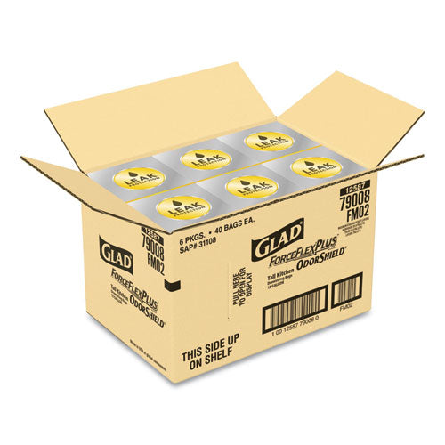 Glad® Tall Kitchen Drawstring Trash Bags, 13 Gal, 0.72 Mil, 23.75" X 24.88", White, 240-carton freeshipping - TVN Wholesale