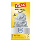 Glad® Tall Kitchen Drawstring Trash Bags, 13 Gal, 0.72 Mil, 23.75" X 24.88", White, 240-carton freeshipping - TVN Wholesale