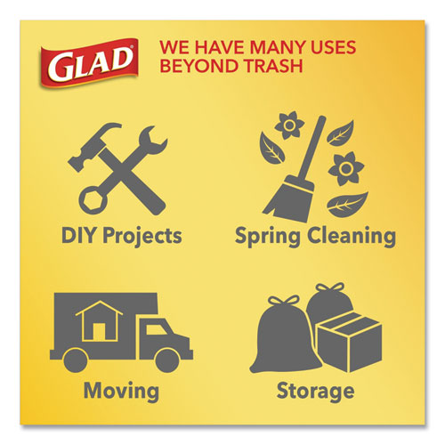 Glad® Tall Kitchen Drawstring Trash Bags, 13 Gal, 0.72 Mil, 23.75" X 24.88", White, 240-carton freeshipping - TVN Wholesale