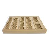 CONTROLTEK® Plastic Coin Tray, 6 Compartments, Stackable, 7.75 X 10 X 1.5, Tan freeshipping - TVN Wholesale