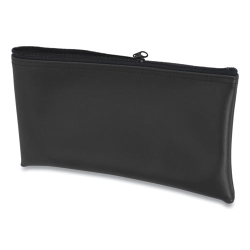 CONTROLTEK® Fabric Deposit Bag, Vinyl, 6 X 11 X 1, Black freeshipping - TVN Wholesale