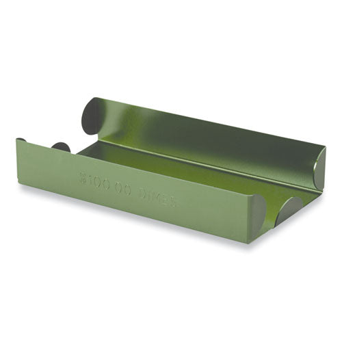 CONTROLTEK® Metal Coin Tray, Dimes, Stackable, 3.5 X 10 X 1.75, Green freeshipping - TVN Wholesale