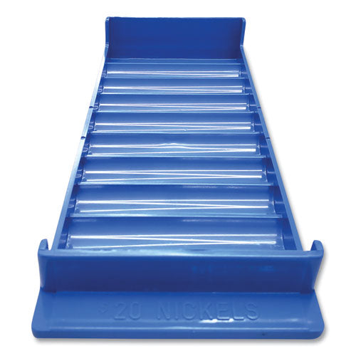 CONTROLTEK® Stackable Plastic Coin Tray, 10 Compartments, Stackable, 3.75 X 10.5 X 1.5, Blue, 2-pack freeshipping - TVN Wholesale