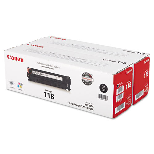 Canon® 2662b004 (118) Toner, 3,400 Page-yield, Black, 2-pack freeshipping - TVN Wholesale