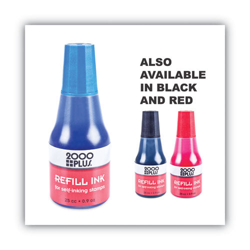 COSCO 2000PLUS® Self-inking Refill Ink, Blue, 0.9 Oz. Bottle freeshipping - TVN Wholesale