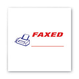 ACCUSTAMP2® Pre-inked Shutter Stamp, Red-blue, Faxed, 1 5-8 X 1-2 freeshipping - TVN Wholesale