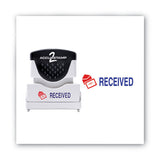 ACCUSTAMP2® Pre-inked Shutter Stamp, Red-blue, Received, 1 5-8 X 1-2 freeshipping - TVN Wholesale