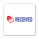 ACCUSTAMP2® Pre-inked Shutter Stamp, Red-blue, Received, 1 5-8 X 1-2 freeshipping - TVN Wholesale