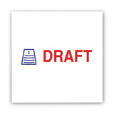 ACCUSTAMP2® Pre-inked Shutter Stamp, Red-blue, Draft, 1 5-8 X 1-2 freeshipping - TVN Wholesale