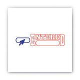 ACCUSTAMP2® Pre-inked Shutter Stamp, Red-blue, Entered, 1 5-8 X 1-2 freeshipping - TVN Wholesale