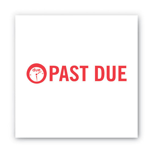 ACCUSTAMP2® Pre-inked Shutter Stamp, Red, Past Due, 1 5-8 X 1-2 freeshipping - TVN Wholesale