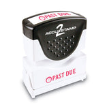 ACCUSTAMP2® Pre-inked Shutter Stamp, Red, Past Due, 1 5-8 X 1-2 freeshipping - TVN Wholesale