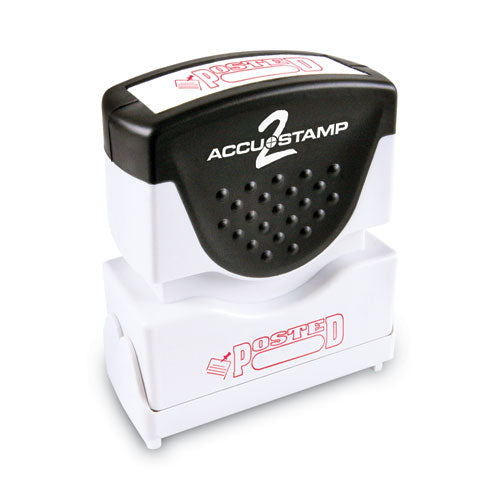 ACCUSTAMP2® Pre-inked Shutter Stamp, Red, Posted, 1 5-8 X 1-2 freeshipping - TVN Wholesale