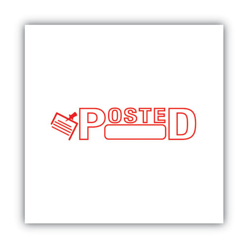 ACCUSTAMP2® Pre-inked Shutter Stamp, Red, Posted, 1 5-8 X 1-2 freeshipping - TVN Wholesale