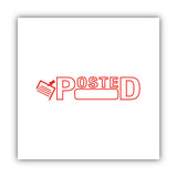 ACCUSTAMP2® Pre-inked Shutter Stamp, Red, Posted, 1 5-8 X 1-2 freeshipping - TVN Wholesale