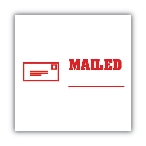 ACCUSTAMP2® Pre-inked Shutter Stamp, Red, Mailed, 1 5-8 X 1-2 freeshipping - TVN Wholesale