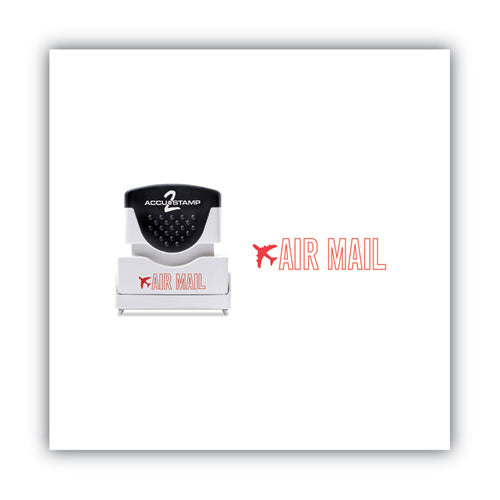 ACCUSTAMP2® Pre-inked Shutter Stamp, Red, Air Mail, 1 5-8 X 1-2 freeshipping - TVN Wholesale