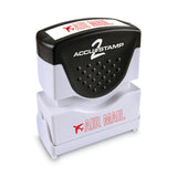 ACCUSTAMP2® Pre-inked Shutter Stamp, Red, Air Mail, 1 5-8 X 1-2 freeshipping - TVN Wholesale