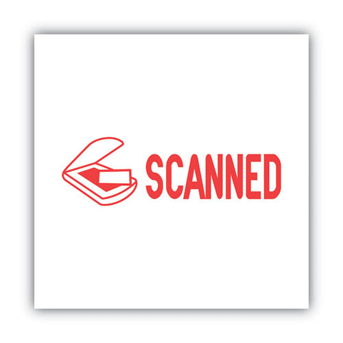 ACCUSTAMP2® Pre-inked Shutter Stamp, Red, Scanned, 1 5-8 X 1-2 freeshipping - TVN Wholesale