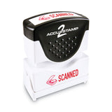 ACCUSTAMP2® Pre-inked Shutter Stamp, Red, Scanned, 1 5-8 X 1-2 freeshipping - TVN Wholesale