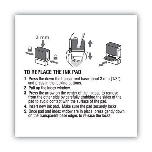 COSCO 2000PLUS® Replacement Ink Pad For 2000plus 1si30pgl, Black freeshipping - TVN Wholesale