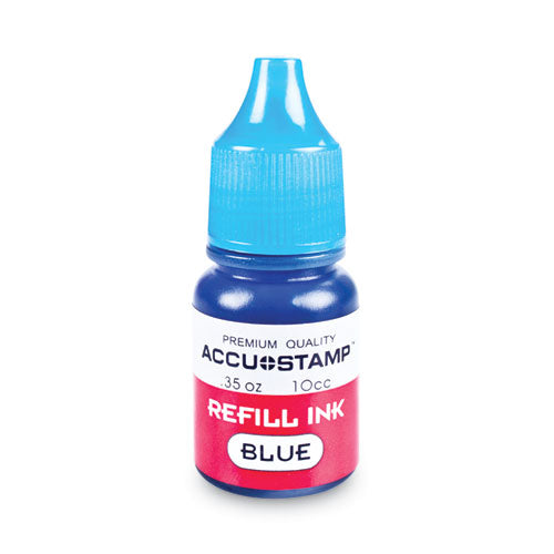 COSCO Accu-stamp Gel Ink Refill, Blue, 0.35 Oz Bottle freeshipping - TVN Wholesale