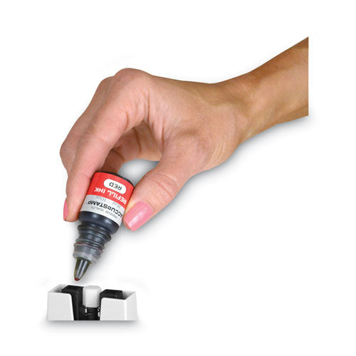 COSCO Accu-stamp Gel Ink Refill, Red, 0.35 Oz Bottle freeshipping - TVN Wholesale
