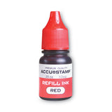 COSCO Accu-stamp Gel Ink Refill, Red, 0.35 Oz Bottle freeshipping - TVN Wholesale