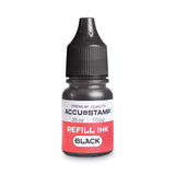 COSCO Accu-stamp Gel Ink Refill, Black, 0.35 Oz Bottle freeshipping - TVN Wholesale