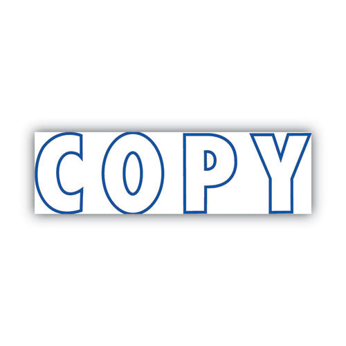 COSCO 2000PLUS® Green Line Message Stamp, Copy, 1 1-2 X 9-16, Blue freeshipping - TVN Wholesale