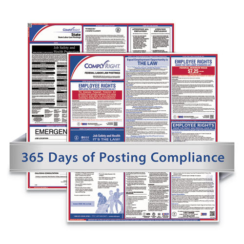 ComplyRight® Labor Law Poster Service, "state-federal Labor Law", 4w X 7h freeshipping - TVN Wholesale