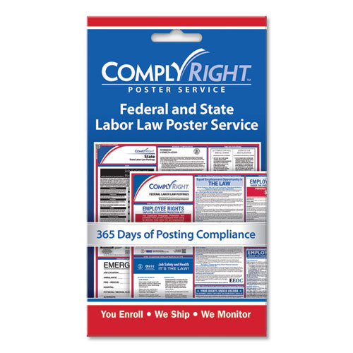 ComplyRight® Labor Law Poster Service, "state Labor Law", 4w X 7h freeshipping - TVN Wholesale
