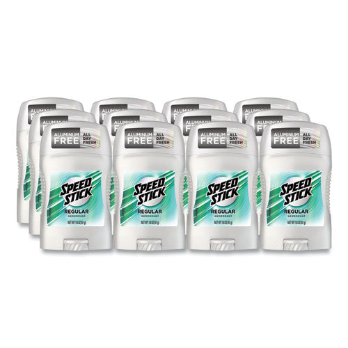 Speed Stick® Deodorant, Regular Scent, 1.8 Oz, White, 12-carton freeshipping - TVN Wholesale