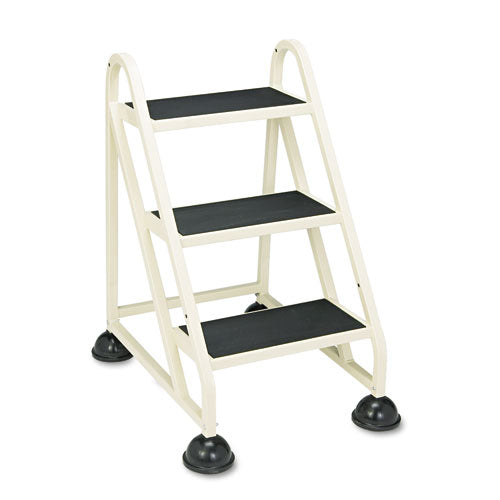 Cramer® Stop-step Ladder, 32.75", 300 Lb Capacity, 3 Steps, Aluminum, Beige freeshipping - TVN Wholesale