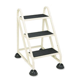 Cramer® Stop-step Ladder, 32.75", 300 Lb Capacity, 3 Steps, Aluminum, Beige freeshipping - TVN Wholesale