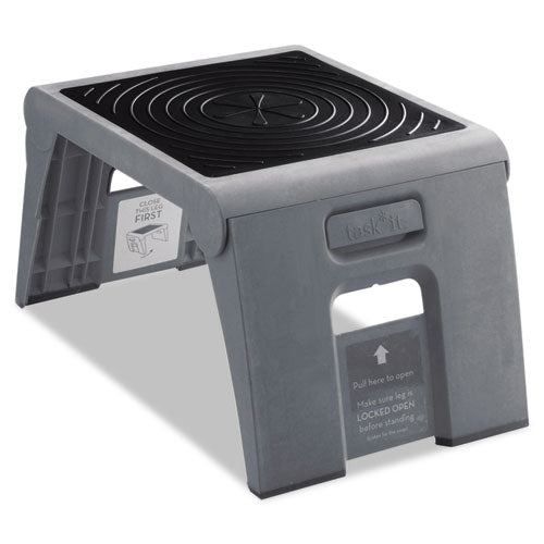 Cramer® Folding Step Stool, 1-step, 300 Lb Capacity, 14w X 11.25d X 9.75h, Slate freeshipping - TVN Wholesale