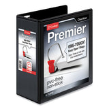 Cardinal® Premier Easy Open Clearvue Locking Slant-d Ring Binder, 3 Rings, 4" Capacity, 11 X 8.5, Black freeshipping - TVN Wholesale
