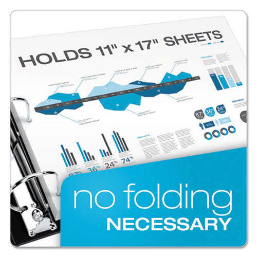 Cardinal® Premier Easy Open 11 X 17 Locking Slant-d Ring Binder, 3 Rings, 1" Capacity, 11 X 17, Black freeshipping - TVN Wholesale