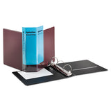 Cardinal® Spine Vue Locking Round Ring Binder, 3 Rings, 3" Capacity, 11 X 8.5, Maroon freeshipping - TVN Wholesale