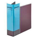Cardinal® Spine Vue Locking Round Ring Binder, 3 Rings, 3" Capacity, 11 X 8.5, Maroon freeshipping - TVN Wholesale