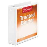 Cardinal® Treated Binder Clearvue Locking Round Ring Binder, 3 Rings, 2" Capacity, 11 X 8.5, White freeshipping - TVN Wholesale