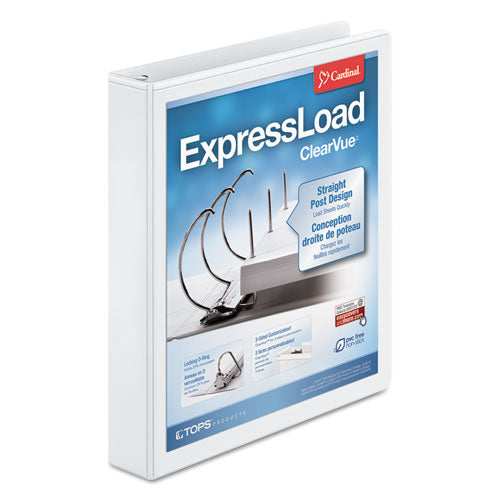 Cardinal® Expressload Clearvue Locking D-ring Binder, 3 Rings, 1.5" Capacity, 11 X 8.5, White freeshipping - TVN Wholesale