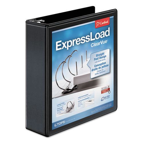Cardinal® Expressload Clearvue Locking D-ring Binder, 3 Rings, 2" Capacity, 11 X 8.5, Black freeshipping - TVN Wholesale